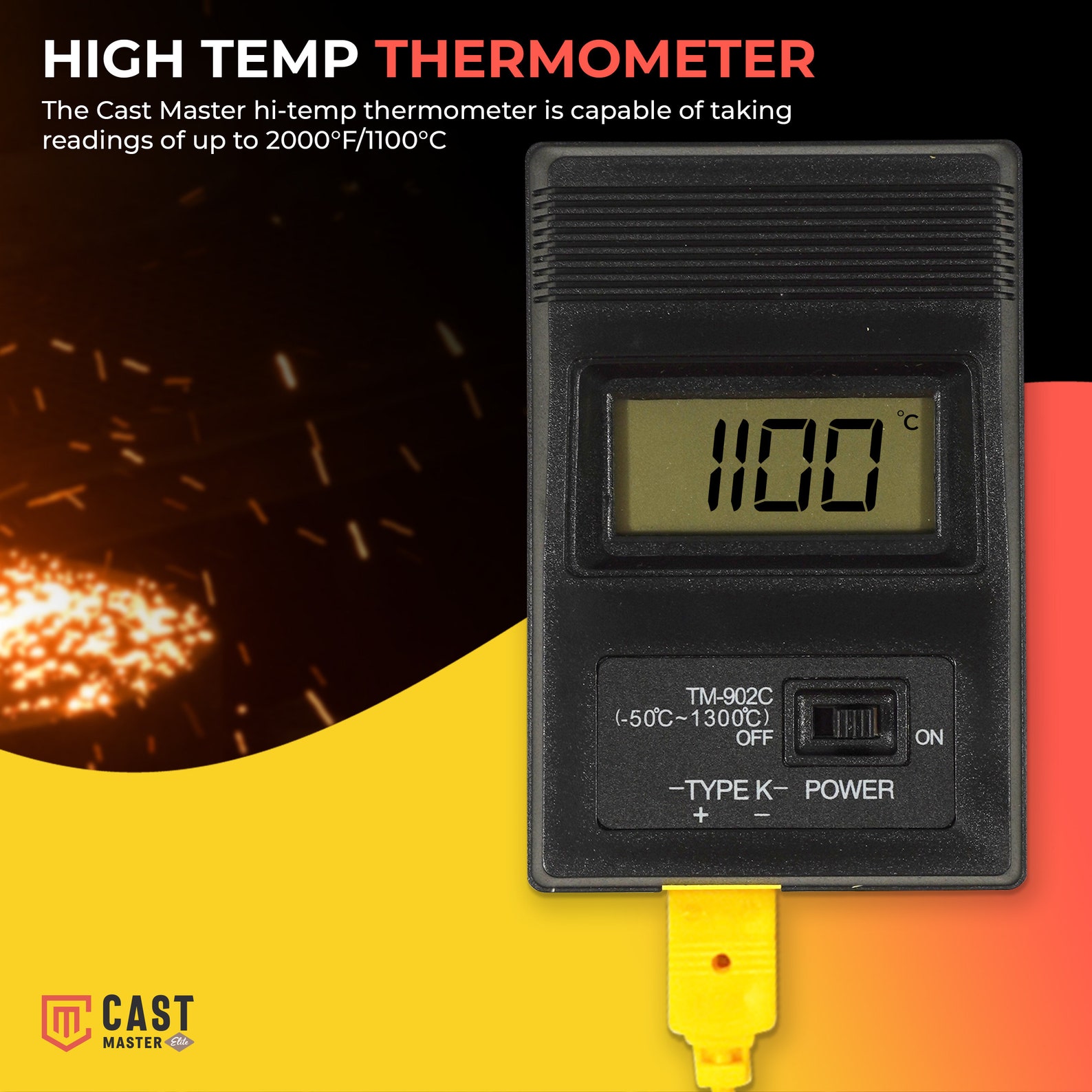 Cast Master Elite Digital Probe Thermometer for Kiln Furnace Etsy