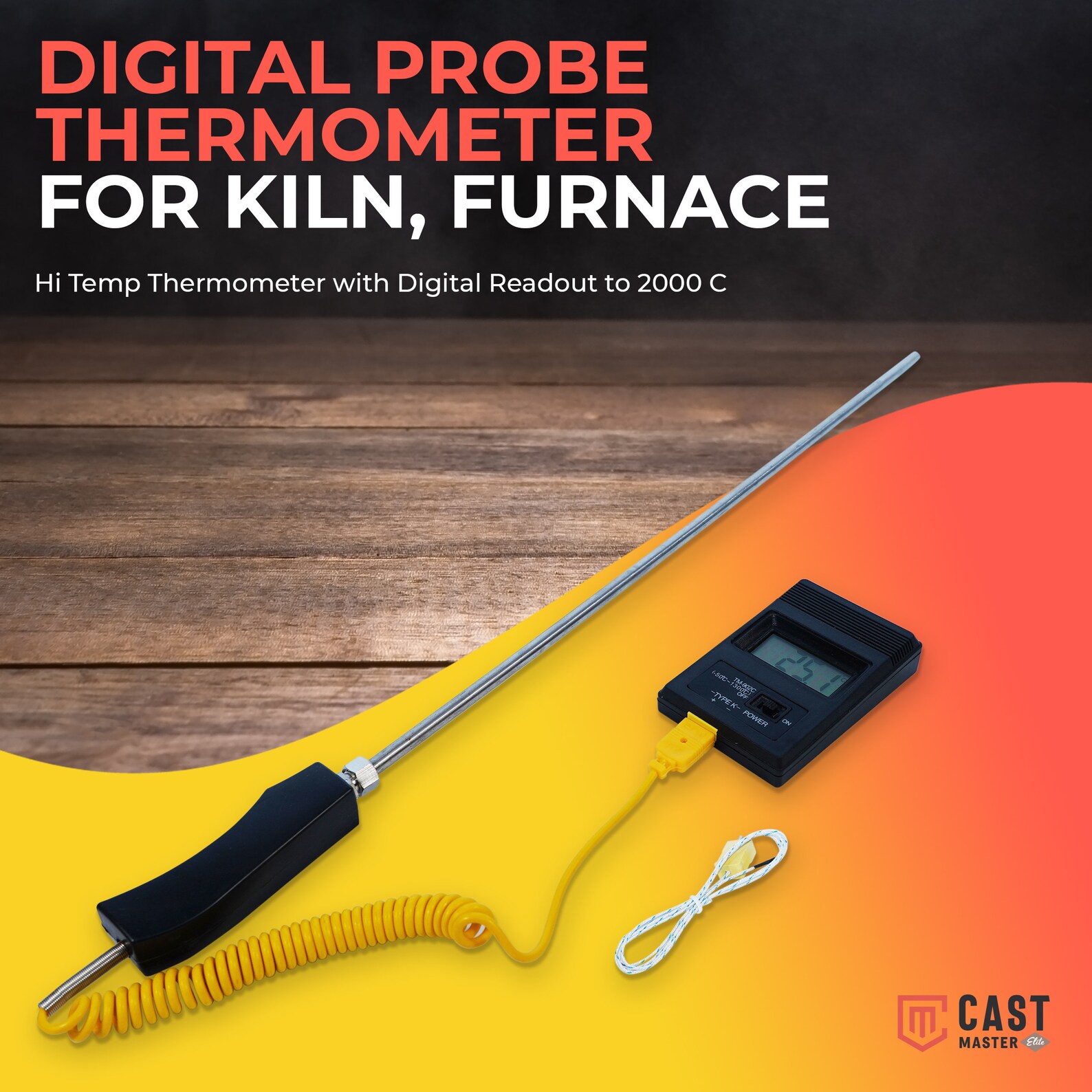 Cast Master Elite Digital Probe Thermometer for Kiln Furnace Etsy UK