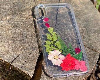 Real Pressed flower Phone Case, Sakura Garden Case,Samsung Galaxy S10 S9 S8 S7, iphone case, iphone 6 7 8 plus x xr xs 11 12 13 pro max case