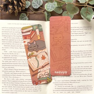 Desk - Bookmark | Digital Art, Illustration, Books, reading, kawaii, Stationery, cute Dark Academia