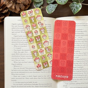 Mushroom - Bookmark | Digital Art, Illustration, Books, reading, kawaii, Stationery, cute mushroom