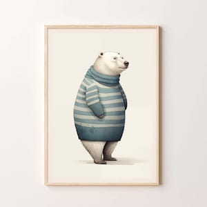Polar Bear Winter Polar Bear Wonderland Polar Bear Print Polar Bear Décor Funny Polar Bear Polar Bear Poster Polar Bear Minimal