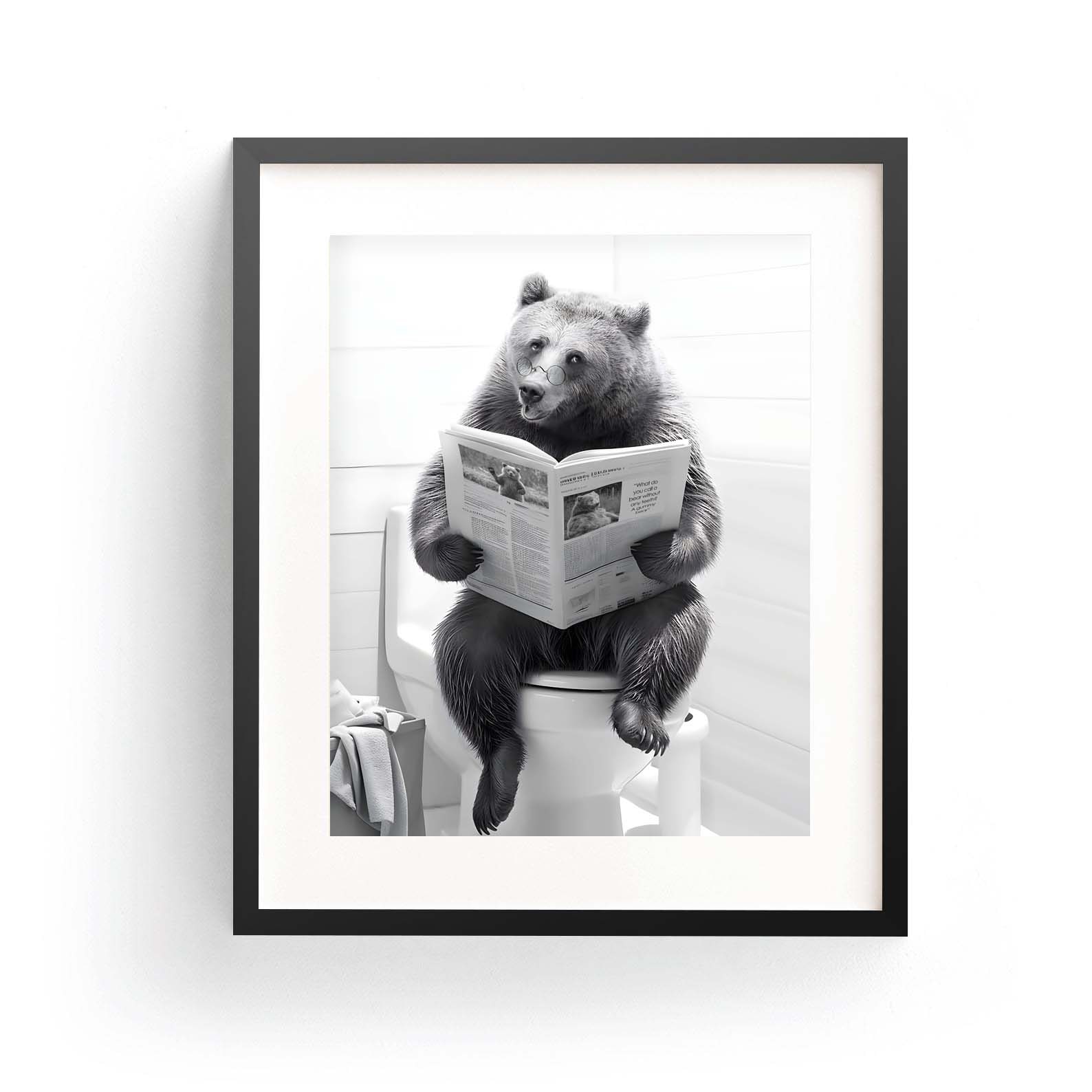 Graffiti Wall Art Colorful Bear Picture Fluid Violent Bear Posters
