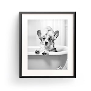 Welsh Corgi Print Corgi Bathrobe Funny Welsh Corgi Cute Welsh Corgi Welsh Corgi Art Welsh Corgi Gift Welsh Corgi Decor Kids Bathroom Art