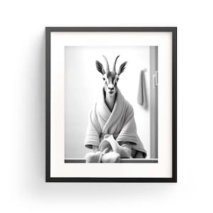 Antelope Art Print Antelope Bathrobe Antelope Poster Antelope Wall Art Antelope Gift Lover Antelope Art Decor Kids Bathroom Art