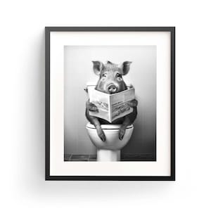 Boar Wall Art Funny Bathroom Cute Boar Art Wild Boar Poster oar Art Print Kids Bathroom Whimsy Animal Art Adorable Boar Cute Boar Nursery