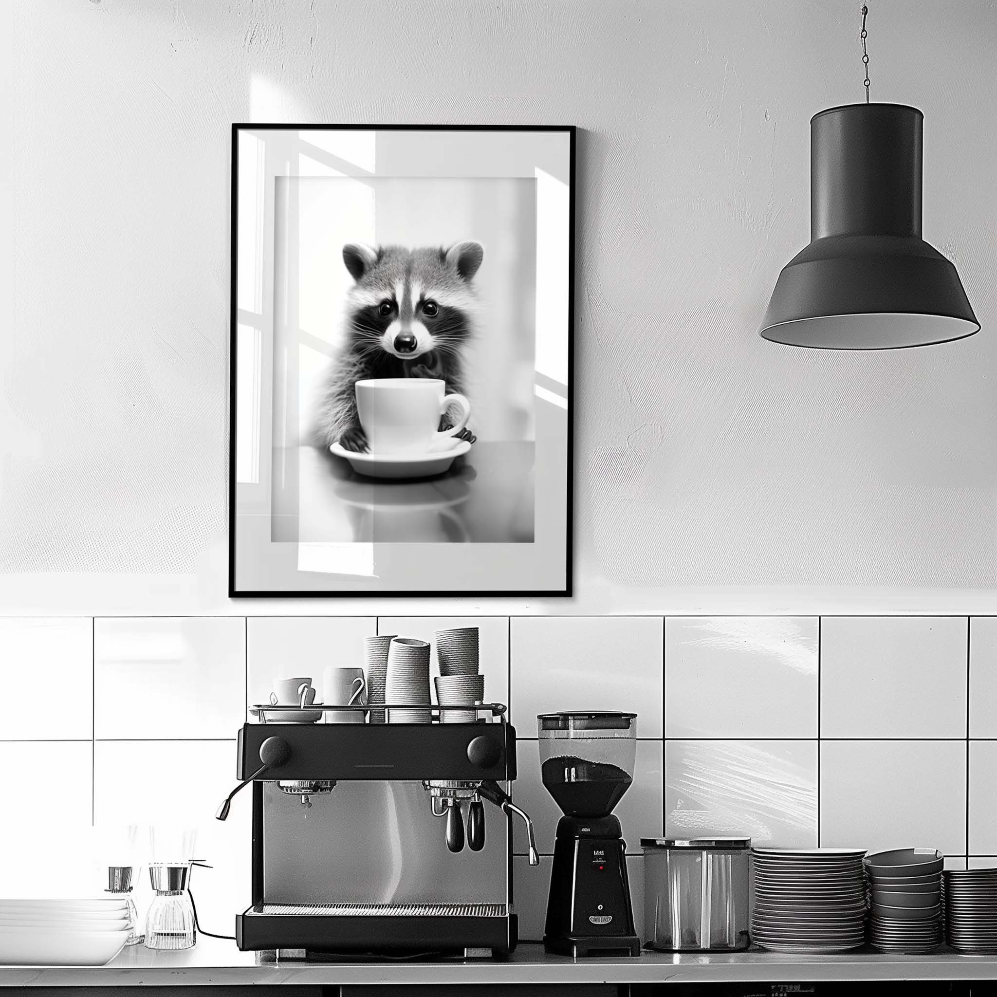 Expresso Racoons Adorable Raccoon Coffee Print, Animal Coffee Poster, Funny Raccoon Art ...