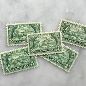 Sellos antiguos sin usar de la Asociación de Banqueros Estadounidenses / Franqueo verde de USPS / 3 centavos de dólar estadounidense