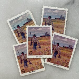 Sellos antiguos sin usar de la pradera de Dakota del Sur / Franqueo de USPS / 34 centavos de dólar estadounidense