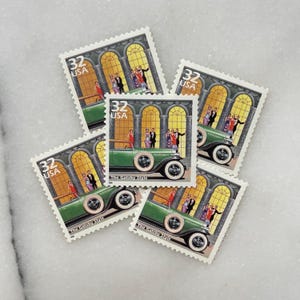 Sellos antiguos sin usar estilo Gatsby / Franqueo de USPS de los años 20 / 34 centavos de dólar estadounidense