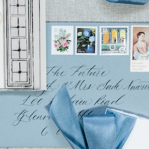 Gatsby's Garden UNBENUTZTE Vintage Briefmarken (für Hochzeitseinladungen, Ankündigungen, Geburtstage, gestaltete Flatlays und mehr)