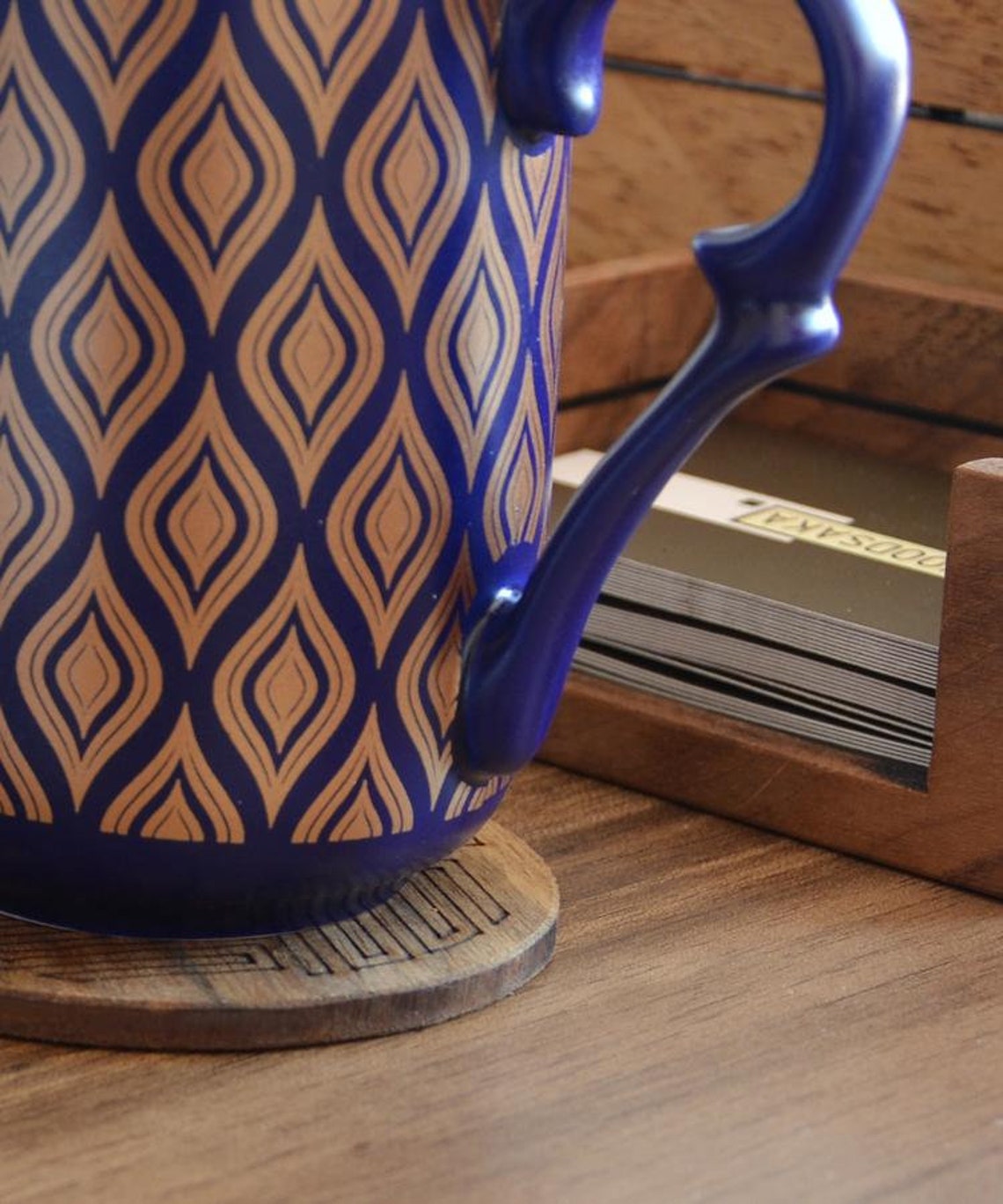 Set of 6 Kitchen Coasters Kitchen Gear Walnut Wood Etsy