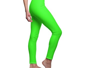 Neon Green Leggings - Etsy