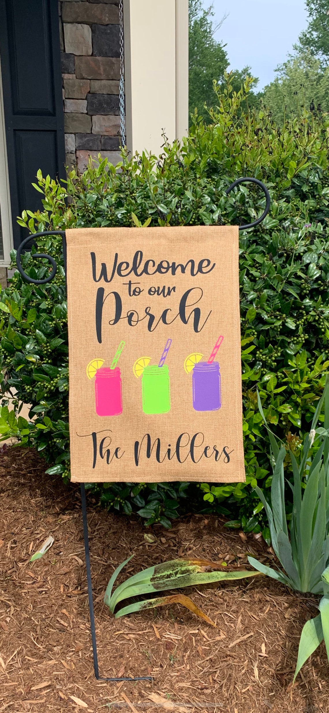 Buy Porch Flag Personalized Porch Flag Burlap Garden Flag Online in