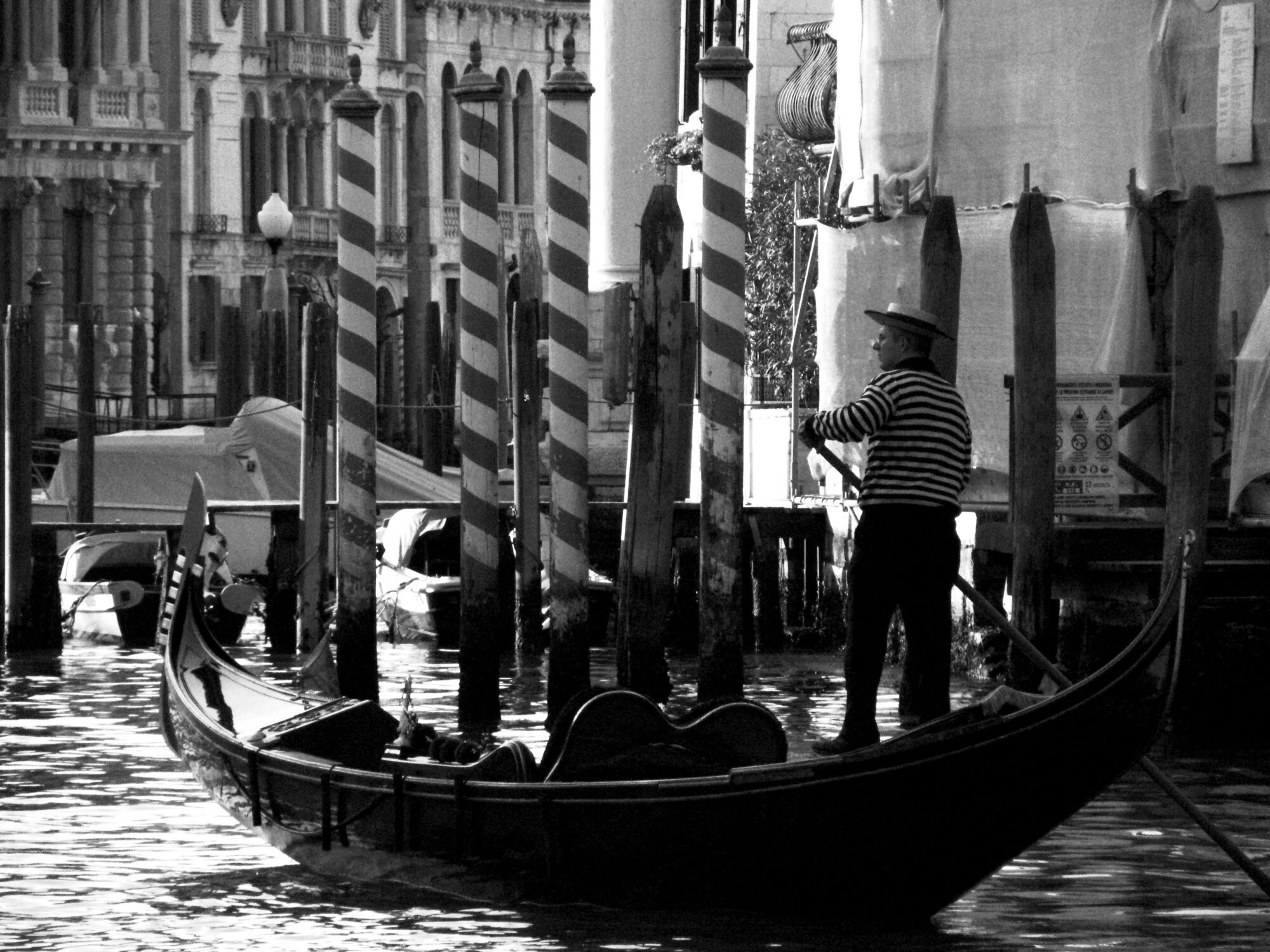 Gondolier Venice Italy
