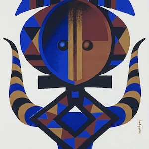Air France Afrika / Africa poster, retro, Jacques Nathan Garamond