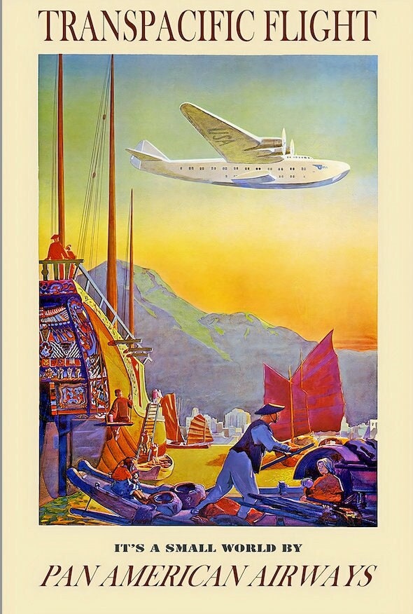 AIRLINES PAN AMERICAN INDIA ORIENT Rjwr-POSTER HQ 50x70cm d'une AFFICHE