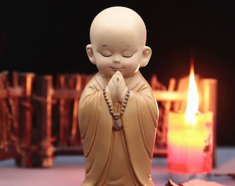 Baby Buddha Statue Buddhist Monk Praying Buddha Idol Mindfulness Meditating Buddha Figurine Buddha Gift Buddhist Statue Spiritual Yoga Gift