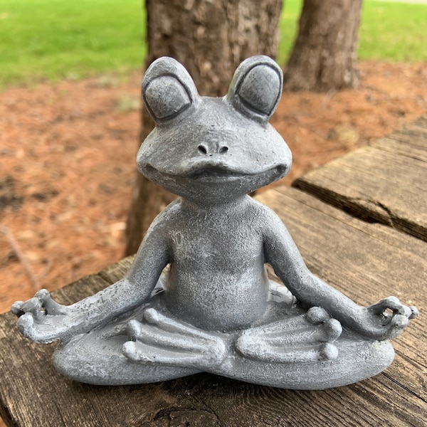 Garden Statue Meditating Frog Yoga Frog Meditation Statue Yoga Room Garden Decor Garden Gifts Frog Figurine Zen Garden Spiritual Gift