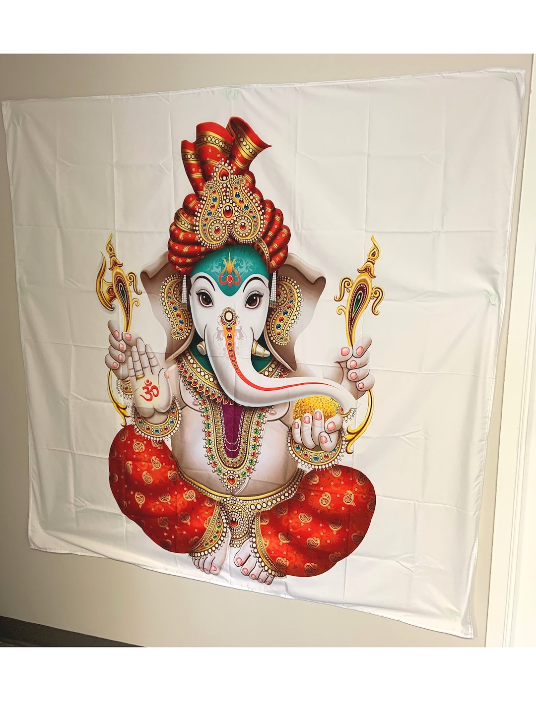 Indian Tapestry Lord Ganesha Tapestry Ganesha Wall Decor Elephant