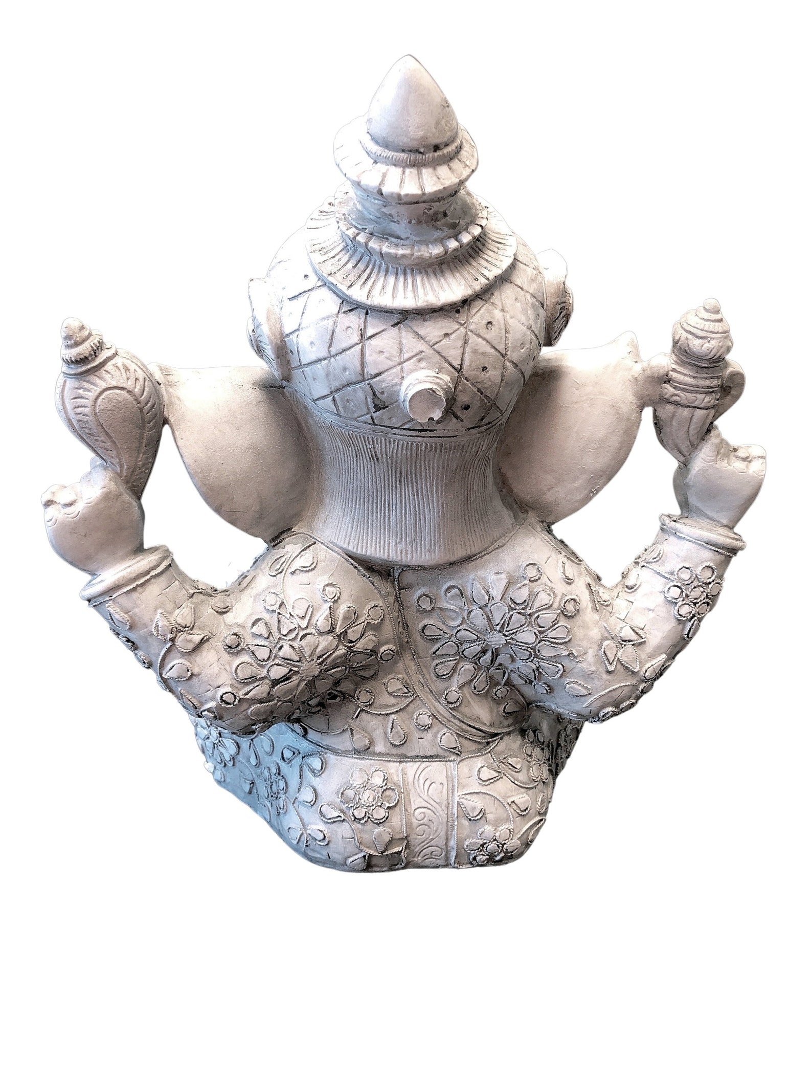 Lucky Ganesha Statue 15 Ganesh Antique Grey Hindu God Etsy