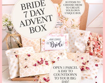 Bride Advent Calendar Gift Box, Bride To Be Wedding Day Countdown