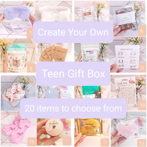 Cadeau d'anniversaire pour adolescente Créez votre propre coffret cadeau  pour fille, petite-fille, nièce ou meilleure amie, 11, 12, 13, 14, 15, 16  ans -  France