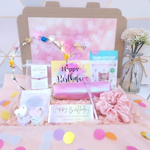 Caja de regalo para niñas bonitas: Caja de regalo para fiesta de cumpleaños para niñas de 5, 6, 7, 8, 9 y 10 años