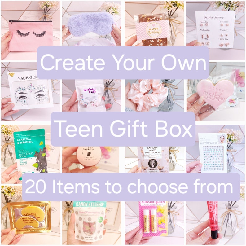 Teenage Teen Girl Birthday Gift Create Your Own Gift Box for Daughter, Granddaughter, Niece or best friend, age 11, 12, 13, 14, 15, 16 image 1