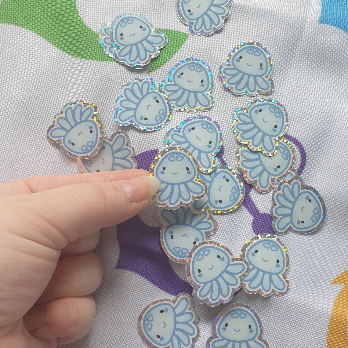 Cute Jellyfish Sticker 3x3cm Etsy