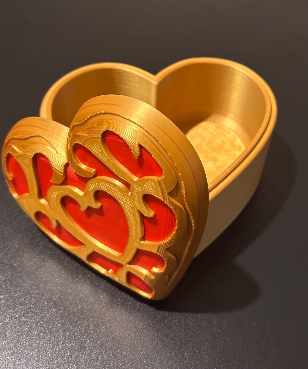 Fantasy Container Boxes Fantasy Heart Relic Storage Box | 3D Printed Magical Container With Lid ...