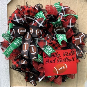 Fun Fall Football Front Door Wreath