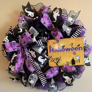 Happy Halloween Front Door Wreath
