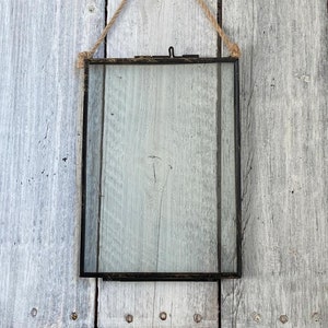 5x7 Inch Vintage Decorative Glass Folding Display Frames, Home Deco, Picture, Gallery, Rustic, Hanging, Kiko, Antique