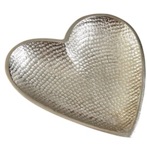hammered Metal Heart Dish –  Vintage Dressing Table, Jewellery, Ornament