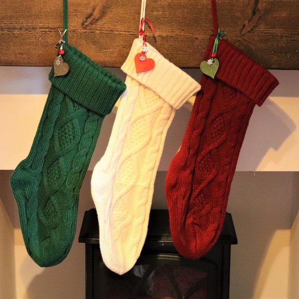 Large Knitted Christmas Stockings