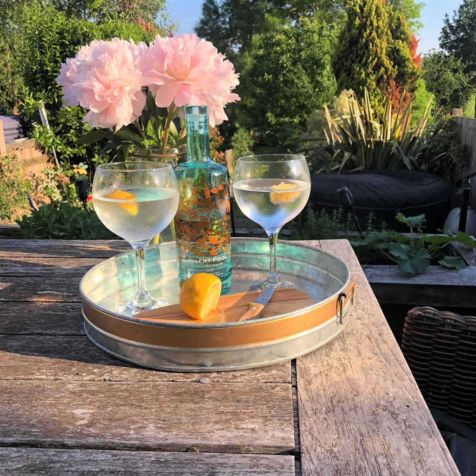 Metal Round Serving Tray With Handles Two Colour Galvanised Etsy UK