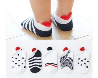 Bella & Flores Herzsocken für Babys , 5er-Pack (Mehrfarbig gemustert, 0-12 Monate oder 12-24 Monate)