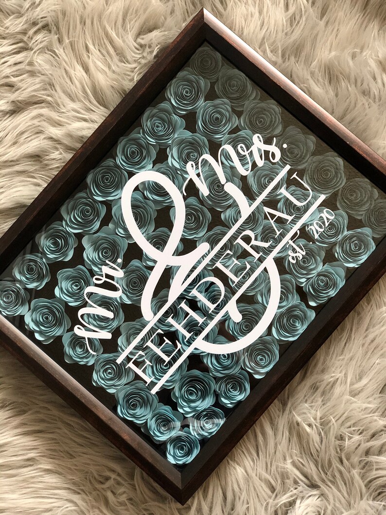 Personalized Shadow Box Wedding Gift Reception Gift Etsy Canada