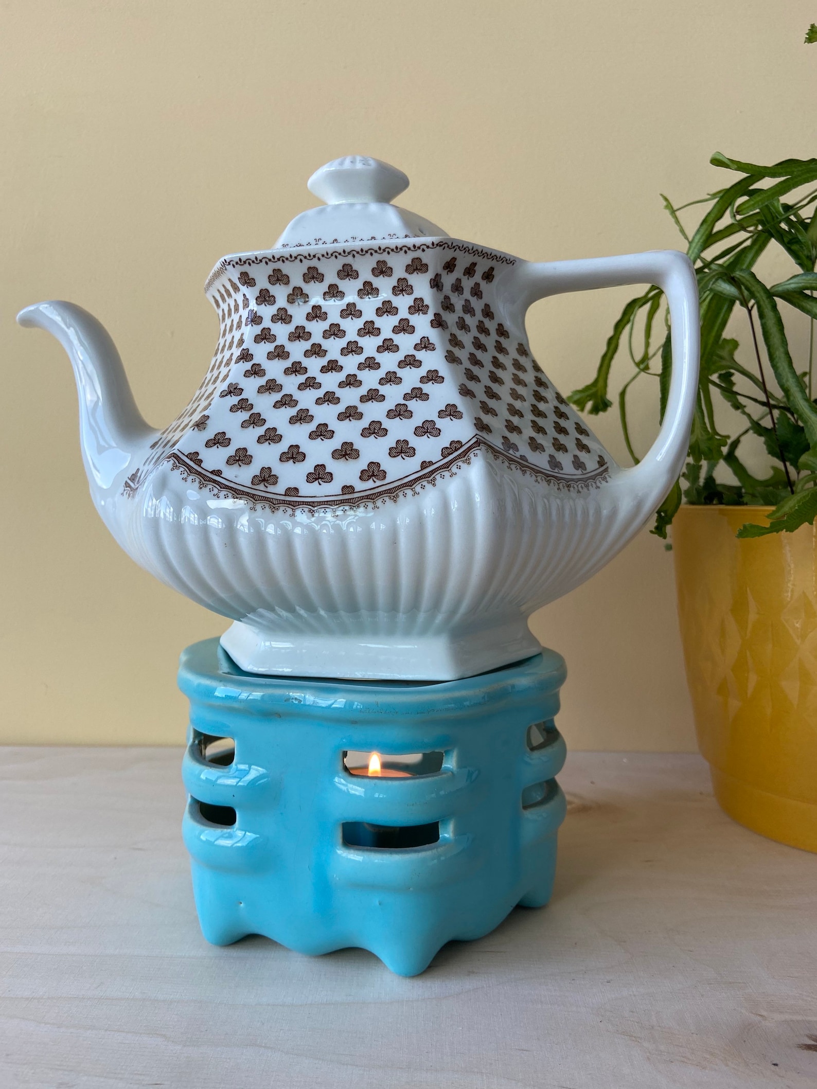 Lovely Vintage Ceramic Tealight Teapot Warmer Rechaud. Etsy