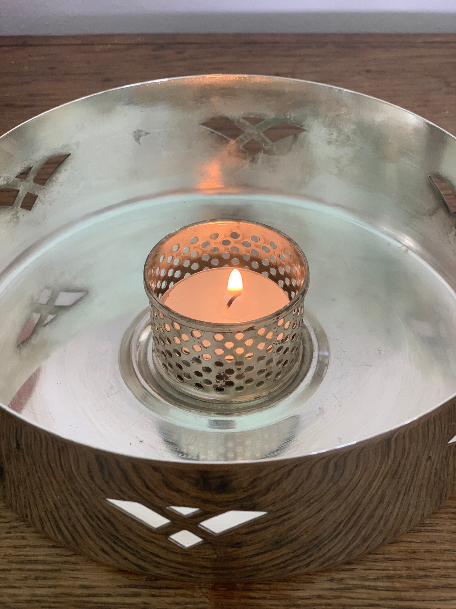 Charming Vintage Silver Plated Teapot Warmer Tea Light Warmer Etsy