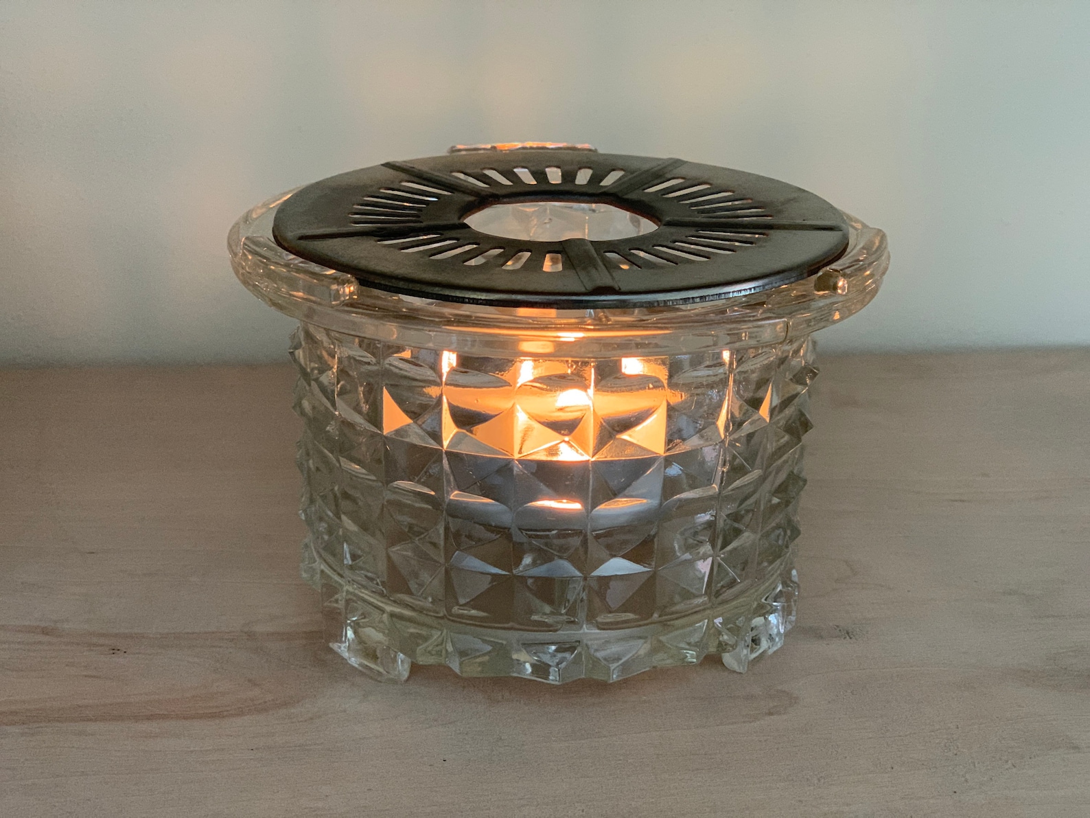 Lovely glass vintage teapot warmer tea light warmer Etsy