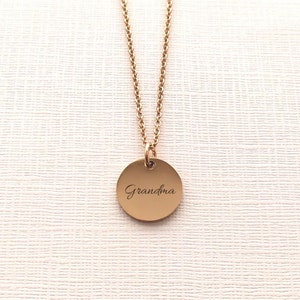 Mama & Grandma Disc Necklace image 3