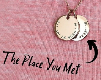 Coordinates Disc Necklace