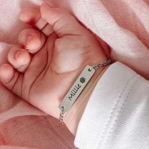 Pulsera de bautizo personalizada para bebé, Día de la Madre, regalo para mamá