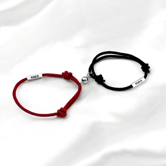 Magnetic Heart Bracelet Red-Black