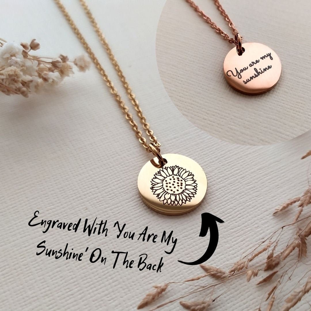 925 Sterling Silver Bee Necklace You are My Sunshine Necklace Bee Sunflower Pendant  Jewellery Gifts For Women Girls Mum Daughter : Amazon.co.uk: Fashion