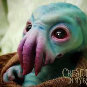 Baby Cthulhu Silicone Art Doll 11 Inches/27 cm - MADE TO ORDER