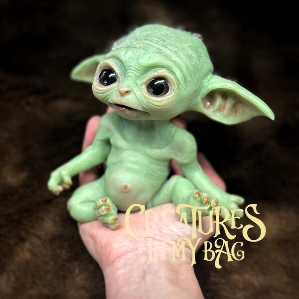 Tiny Elf Silicone Yoda version 6,2 pouces/16 cm - SUR COMMANDE