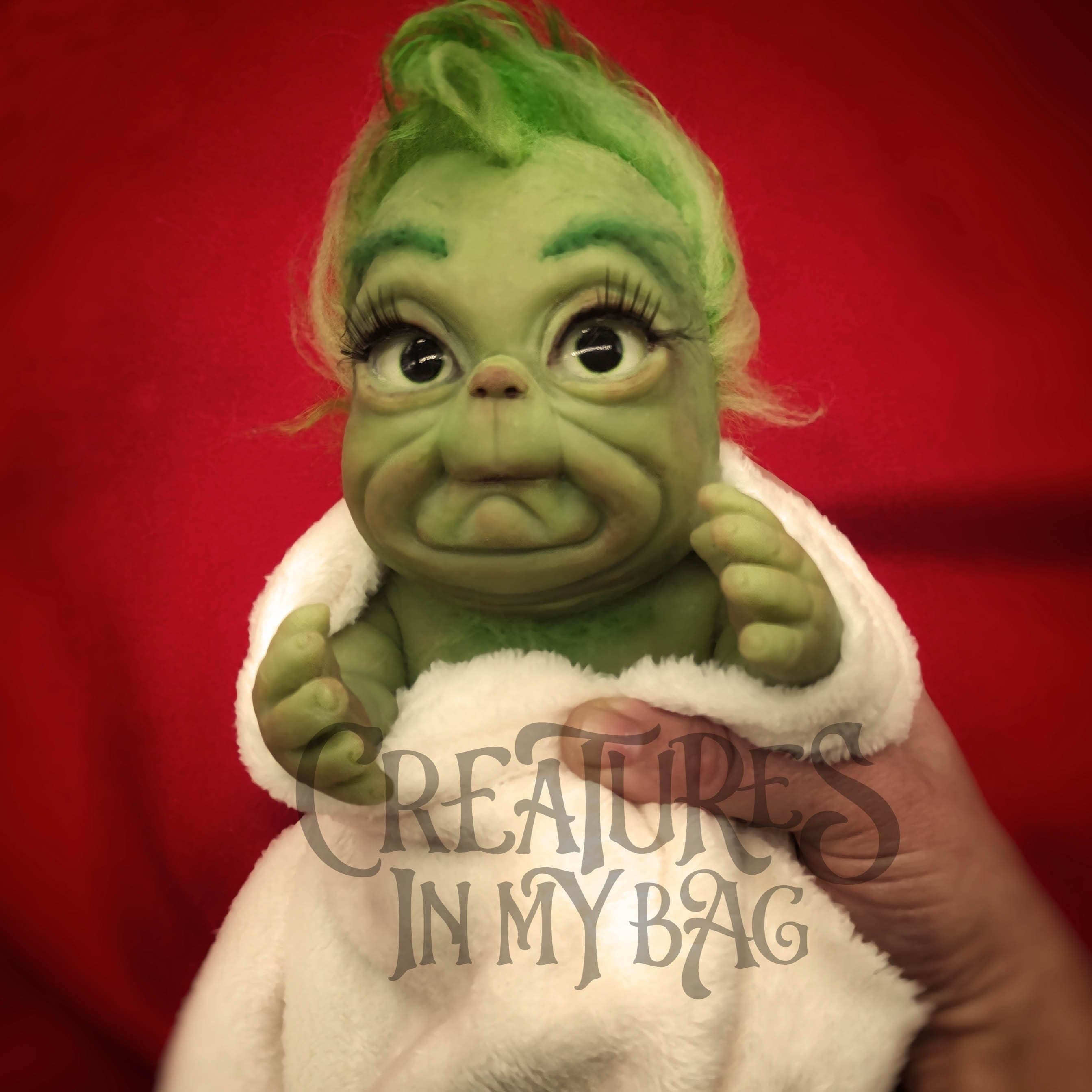 Baby Grinch Silicone Doll 10,5 In. MADE TO ORDER 